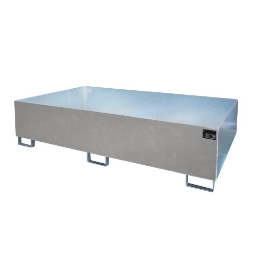 Bauer® Regalboden-Auffangwanne, HxBxT 505 x 2.150 x 1.300 mm, Auffangvolumen 1.000 l, ohne Gitterrost, feuerverzinkt
