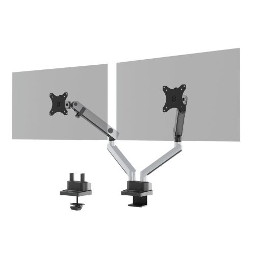 DURABLE Monitor-Halterung SELECT PLUS mit Arm für 2 Monitore, Tischbefestigung