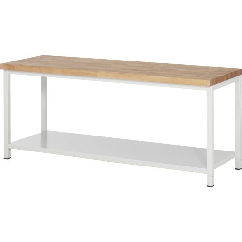 RAU, Werkbank Serie 8000, stationär, Stahlblech-Ablageboden, B 2000 x T 700 x H 840 ? 1040 mm
