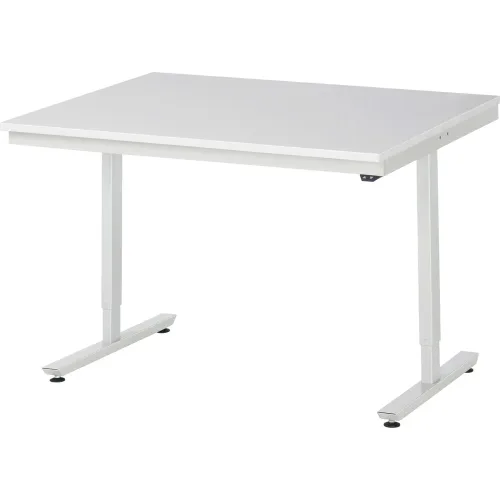 RAU, RAU elektrisch höhenverstellbarer Werktisch Serie adlatus 150, HxBxT 720-1.120 x 1.250 x 1.000 mm, Arbeitsplatte Melamin-Belag