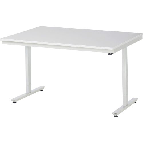 RAU elektrisch höhenverstellbarer Werktisch Serie adlatus 150, HxBxT 720-1.120 x 1.500 x 1.000 mm, Arbeitsplatte EGB-Melamin-Belag