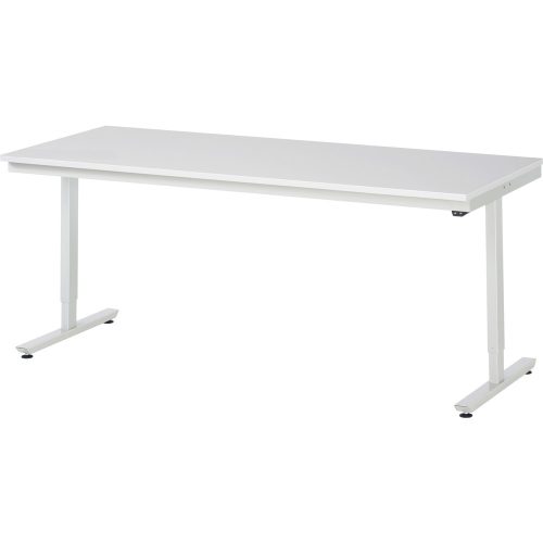 RAU, RAU elektrisch höhenverstellbarer Werktisch Serie adlatus 150, HxBxT 720-1.120 x 2.000 x 800 mm, Arbeitsplatte Melamin-Belag