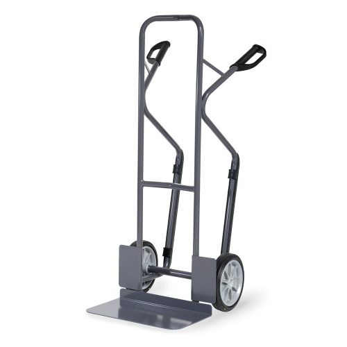 FETRA, fetra ESD-Stahlrohrkarre, mit Schaufel, ESD-Sicherheitsgriffe, schiefergrau, Tragkraft 300 kg