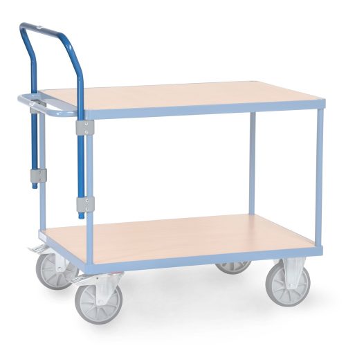 FETRA, fetra Schiebebügel für schwere Tischwagen, Stahl, blau, B 805 mm, anschraubbar, höhenverstellbar