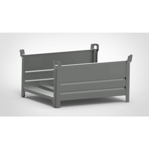 HESON®, Langgutgestell mit 2 Längswänden, LxB 1200 x 1000 mm, grau RAL 7005 Heson