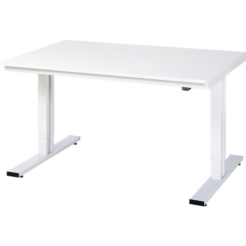 RAU, Arbeitstisch, elektrisch höhenverstellbar - Tragkraft 300 kg, Höhe 720 - 1120 mm, ESD-Melaminplatte, BxT 1500 x 1000 mm RAU