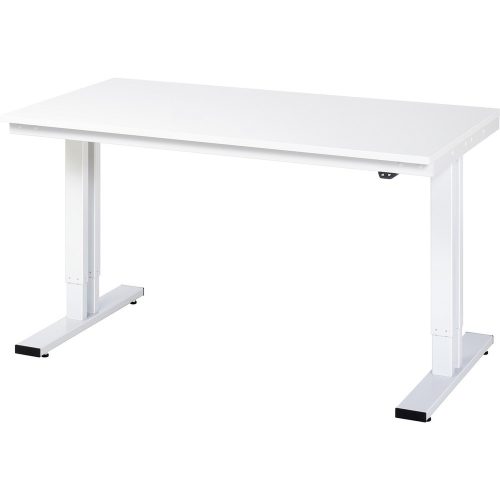 RAU, Arbeitstisch, elektrisch höhenverstellbar - Tragkraft 300 kg, Höhe 720 - 1120 mm, ESD-Melaminplatte, BxT 1500 x 800 mm RAU