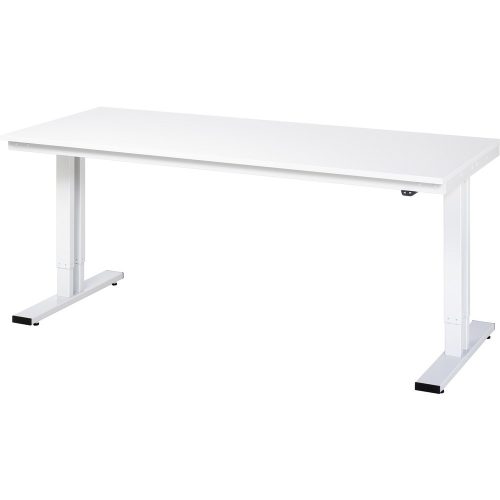 RAU, RAU elektrisch höhenverstellbarer Werktisch Serie adlatus 300, HxBxT 720-1.120 x 2.000 x 800 mm, melaminharzbeschichtete Arbeitsplatte