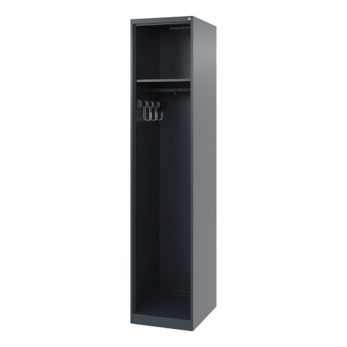 C + P, C+P Feuerwehrspind Evolo, Modell EXPERT, 1 Abteil, B 400 x T 500 x H 1850 mm, Bodengleiter, anthrazitgrau RAL 7016