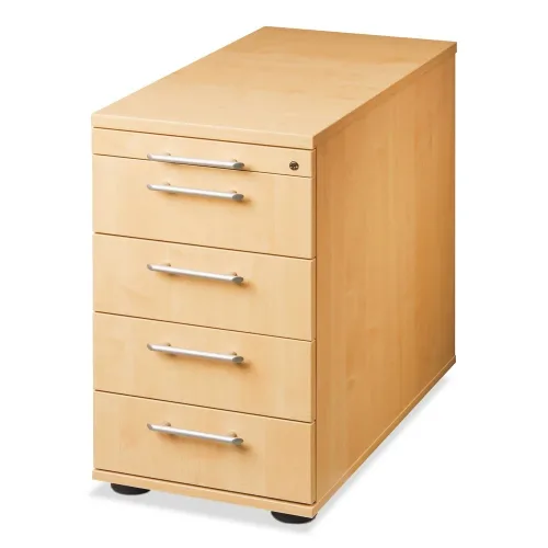 undefined, Standcontainer ULM, 4 Schübe, B 428 x T 800 x H 720-760 mm, lichtgrau