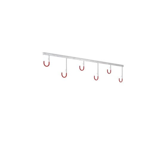 wsm®, Hängeparker WSM, 1-seitig, für Reifen bis B 65 mm, B 1900 x T 350 x H 350 mm, Diebstahlschutz, Stahl, 6 Einhängeplätze