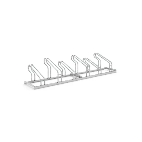 wsm®, Bügelparker WSM, 1-seitig, für Reifen bis B 55 mm, B 2100 x T 1850 x H 500 mm, Stahl feuerverzinkt, 6 Einstellplätze, zerlegt
