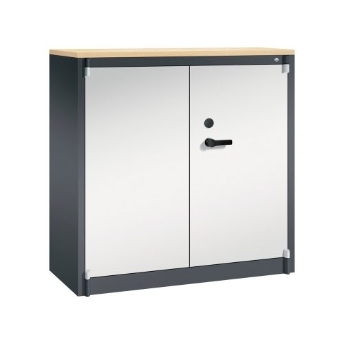 C+P, Feuerschutzschrank Certos, Höhe 1226 mm, gemäß DIN 4102, B 1200 mm, schwarzgrau/lichtgrau C+P