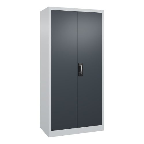 C+P, Werkstatt-Flügeltürschrank, HxBxT 1950 x 930 x 500 mm, lichtgrau / anthrazitgrau C+P