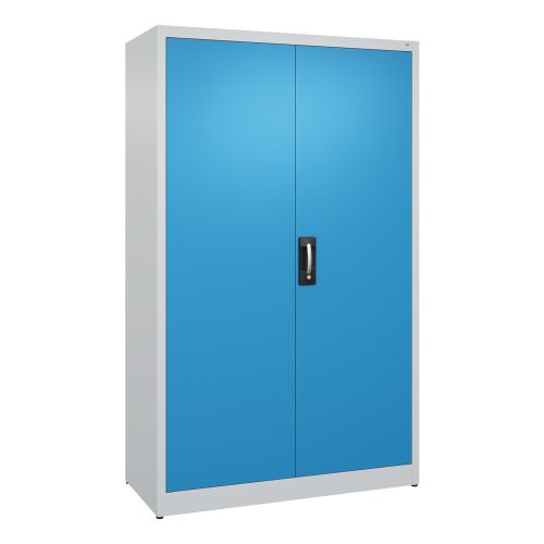 C+P Flügeltürenschrank, 5 OH, HxBxT 1.950 x 1.200 x 500 mm, lichtgrau, lichtblau