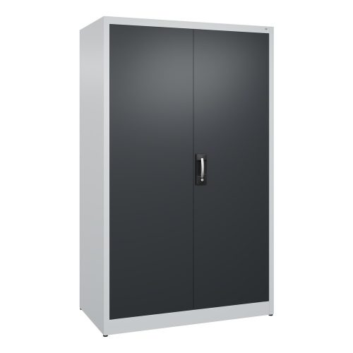 C+P Flügeltürenschrank, 5 OH, HxBxT 1.950 x 1.200 x 600 mm, lichtgrau, schwarzgrau