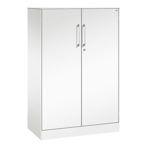 C + P, Flügeltürenschrank ASISTO C 3000, 3 Ordnerhöhen, B 800 mm, weiss/weiss