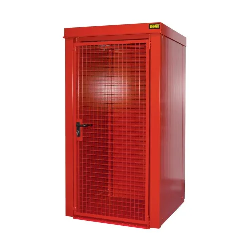 Bauer, Gasflaschencontainer BAUER GFC-B M0, B 1090 x T1185 x H 2205, für 9 Gasflaschen, feuerbeständig, abschliessbar, rot