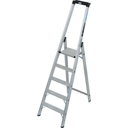 KRAUSE, Schwerlast-Stehleiter, einseitig begehbar, bis 225 kg, 5 Stufen inkl. Plattform KRAUSE