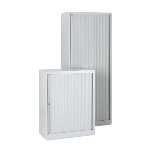 BISLEY Rollladenschrank, 2 OH, Breite 800 mm, silber