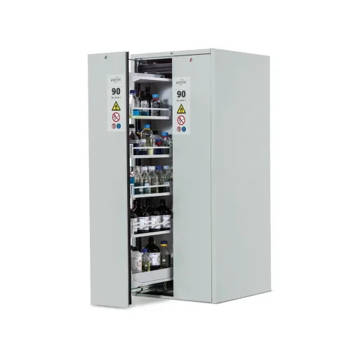 asecos®, asecos® Brandschutzschrank V-MOVE-90 mit Vertikalauszug, HxBxT 1.966 x 819 x 860 mm, lichtgrau