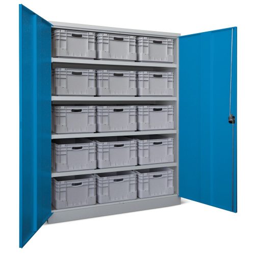 Pavoy, PAVOY Industrie-Schwerlastschrank Premium, 4 Fachböden, HxBxT 1.950 x 1.470 x 630 mm, lichtgrau, lichtgrau