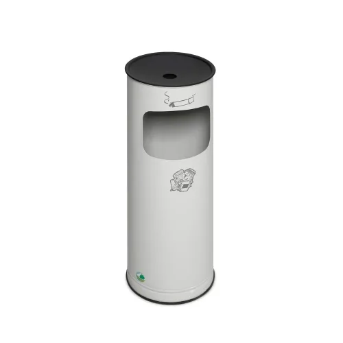 VAR, Kombi-Ascher, H 610 mm, lichtgrau