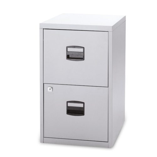 BISLEY Hängeregistraturschrank, 2 Schubladen, lichtgrau
