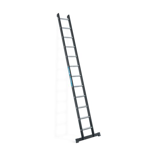 ZARGES Eloxierte Anlegeleiter, Standhöhe 2,35 m