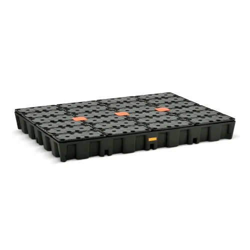 CEMO, PE-Auffangwanne 250HD, aus Polyethylen, 100 % recycelbar, mit PE-Rost
