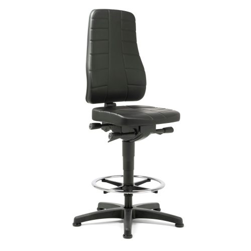 bimos, Drehstuhl All-in-One 9641, mit Gleiter und Aufstiegshilfe, Kunstlederpolster, schwarz