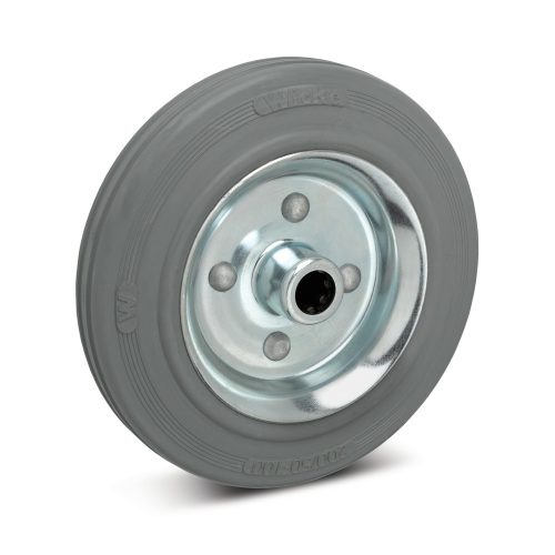Wicke, Vollgummi-Rad, spurlos, auf Stahlblech-Felge, Rollenlager, Rad-Ø x Breite 80 x 25 mm Wicke