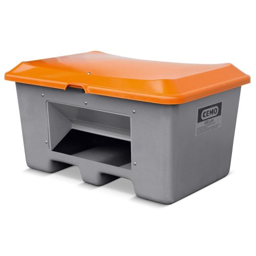 CEMO, Streugutbehälter unterfahrbar, mit Entnahmeöffnung, 400 l, L 1210 x B 820 x H 680 mm