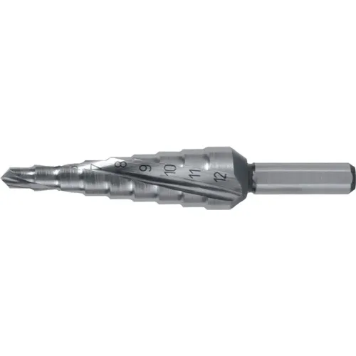 Stufenbohrer Bohrber.4-12mm HSS-Co Spiralnut Stufen 9 RUKO