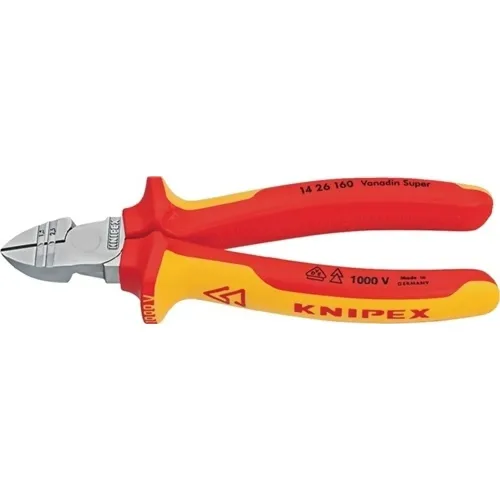Knipex, Knipex 14 26 160 VDE Abisolier-Seitenschneider mit Facette 160 mm