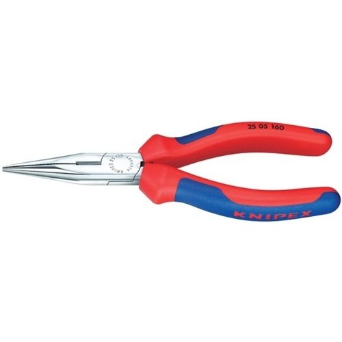 Knipex, Knipex 25 02 160 Elektronik- u. Feinmechanik Flachrundzange Gerade Vanadium Elektrostahl 160 mm