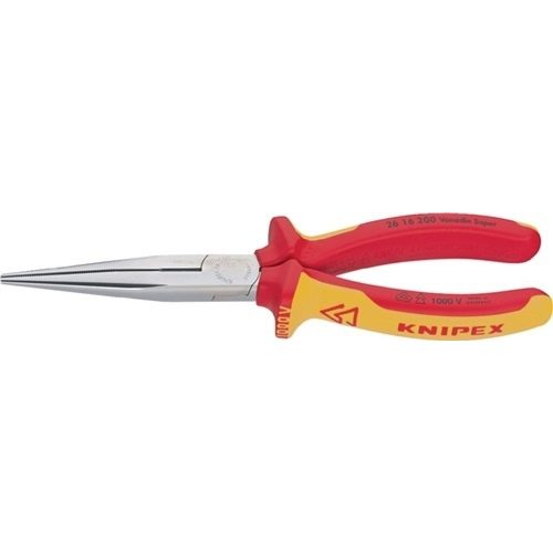 Knipex, Knipex 26 16 200 VDE Flachrundzange Gerade Vanadium Elektrostahl 200 mm