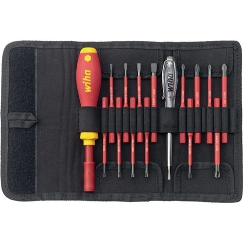 Wiha, Wiha VDE-Wechselklingensatz 16tl sV 14 Bits,Griff,Spannungsprüfer VDE Wechselklingen-Set 16teilig Schlitz, Kreuzschlitz