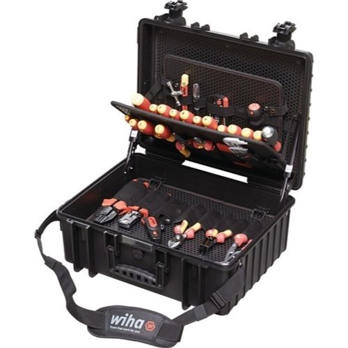 Wiha, Wiha 40523 Elektriker, Handwerker, Lehrlinge, Profi, VDE Werkzeugkoffer bestückt 81teilig (L x B x H) 510 x 420 x 220