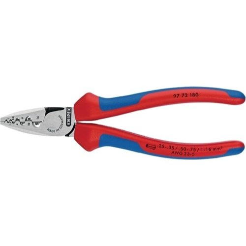 Knipex, Knipex 97 72 180 Crimpzange Aderendhülsen 0.25 bis 16 mm²