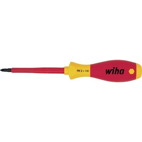 Wiha, VDE Kreuzschlitz-Schraubendreher Wiha SoftFinish PH 2 Klingenlänge: 100 mm DIN ISO 8764, DIN EN 60900