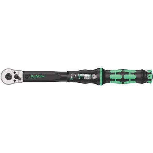 Wera Click-Torque C 2 05075621001 Drehmomentschlüssel mit Umschaltknarre 1/2 (12.5 mm) 20 - 100 Nm
