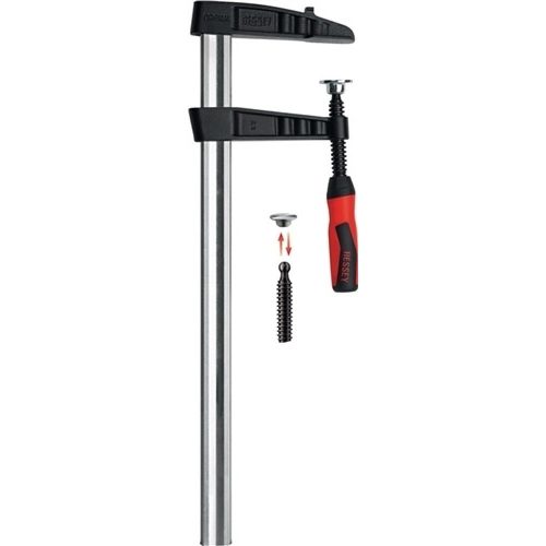 Temperguss-Schraubzw.Spann-W.600mm, Ausl.120mm,2-K-Griff, Q.35x11mm, TGK60-2K, BESSE