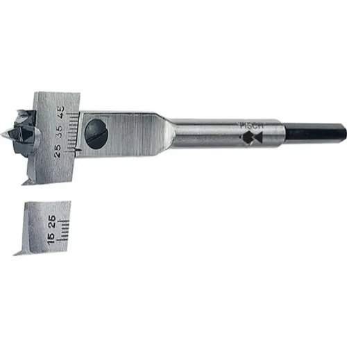 FISCH-TOOLS, Zentrumbohrer Type 0500 Bohr-Ø 22-76mm L.190mm Schaft 6-kant FISCH-TOOLS
