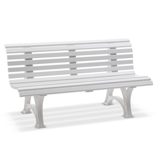 Blome, Parkbank aus Kunststoff mit 13 Leisten Breite 1500 mm weiß. Blome-Tillmann GmbH | Industriegebiet Westenfeld