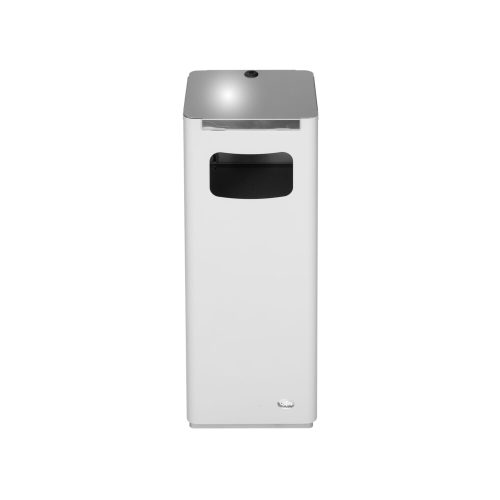 VAR, VAR® Wertstoffsammler WSG 25R, für den Aussenbereich, mit 3 Einwurföffnungen, Volumen 22 Liter, lichtgrau