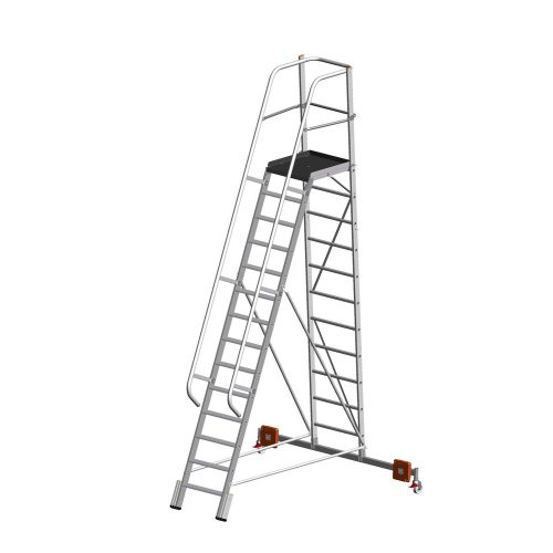 KRAUSE, Podestleiter, Vario Alu, 14 Stufen