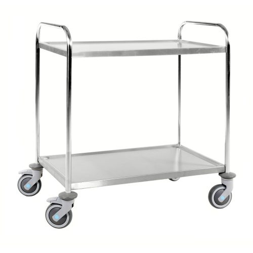 KONGAMEK, Edelstahl-Servierwagen, LxBxH 910 x 590 x 965 mm, mit 2 Etagen Kongamek