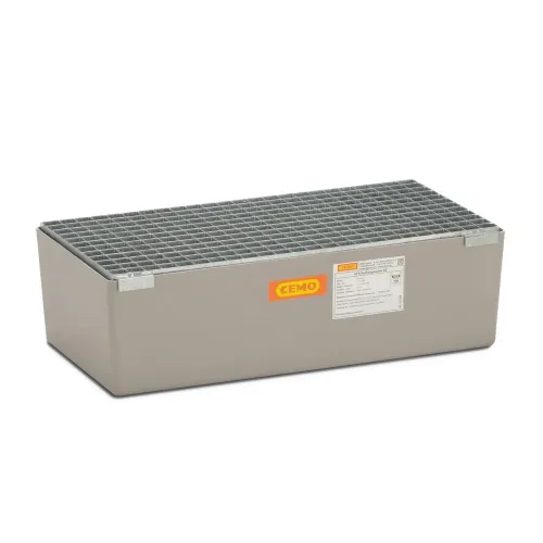 CEMO, 139227 - GFK-Auffangwanne 65 CEMO, 65 l Auffangvolumen, B 820 x T 410 x H 230 mm, mit Gitterrost