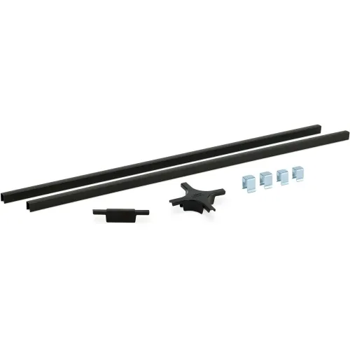 CEMO, Verbindungsschiene lang für PE-Flächenschschutzsysteme, Polyethylen (HDPE) schwarz, B 1140 x T 15 x H 15 mm